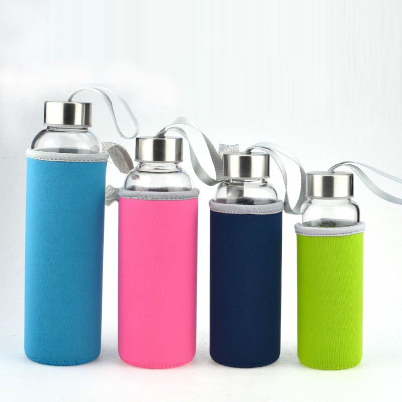 careshe glass water bottle