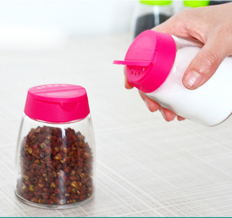 glass spice jar set