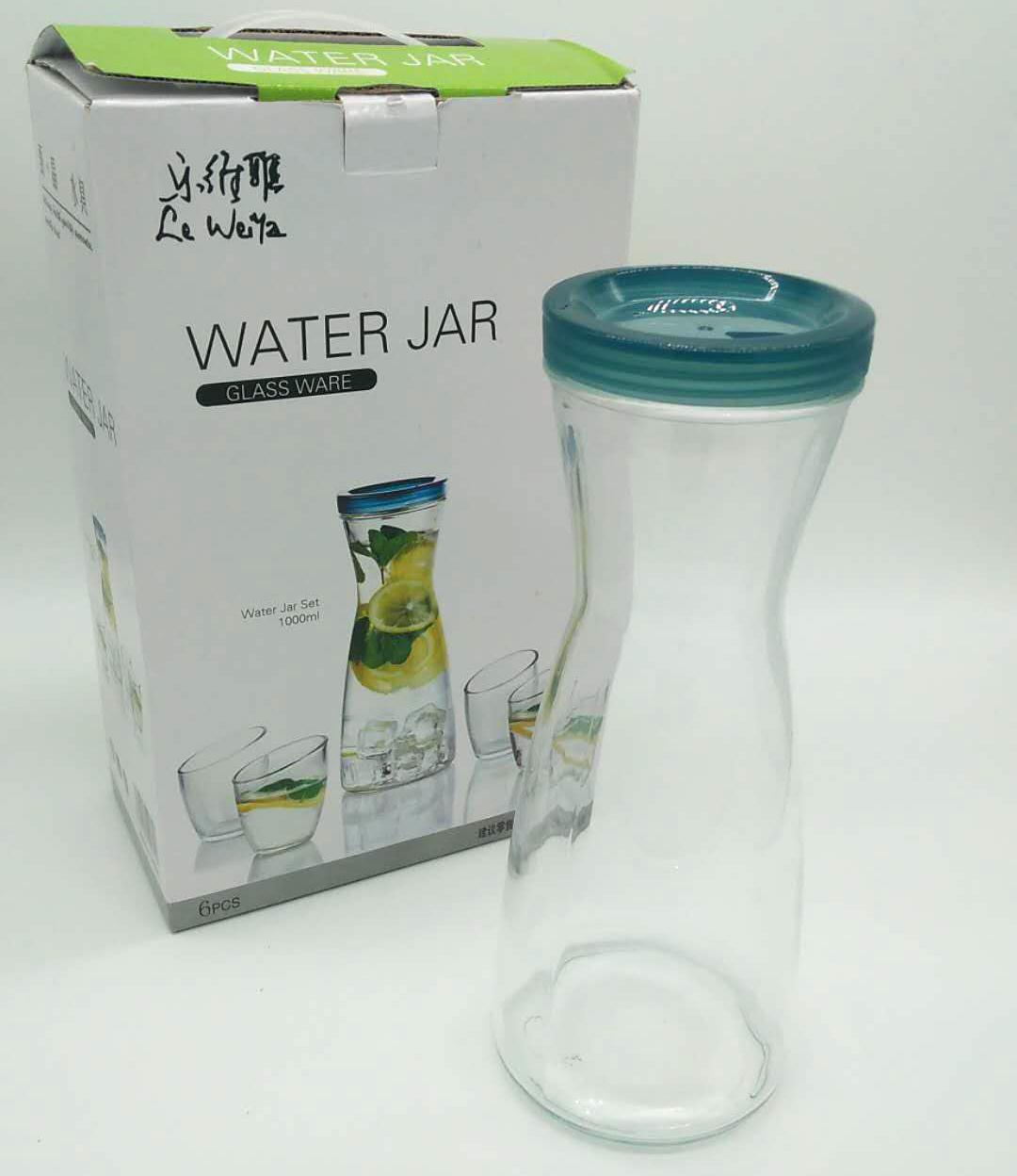 Glass water jug